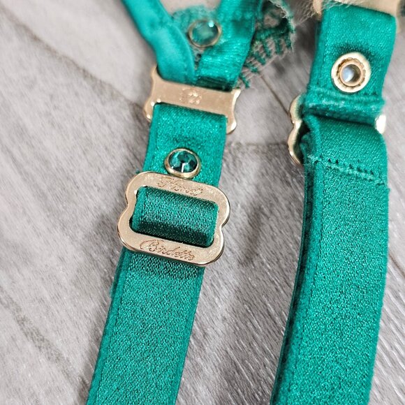 Honey Birdette Gabrielle Emerald Suspender Garter Belt Size L ~ NWT - Picture 5 of 6